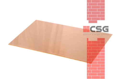 Лист медный 0.2х600х1500 мяг, марка М1